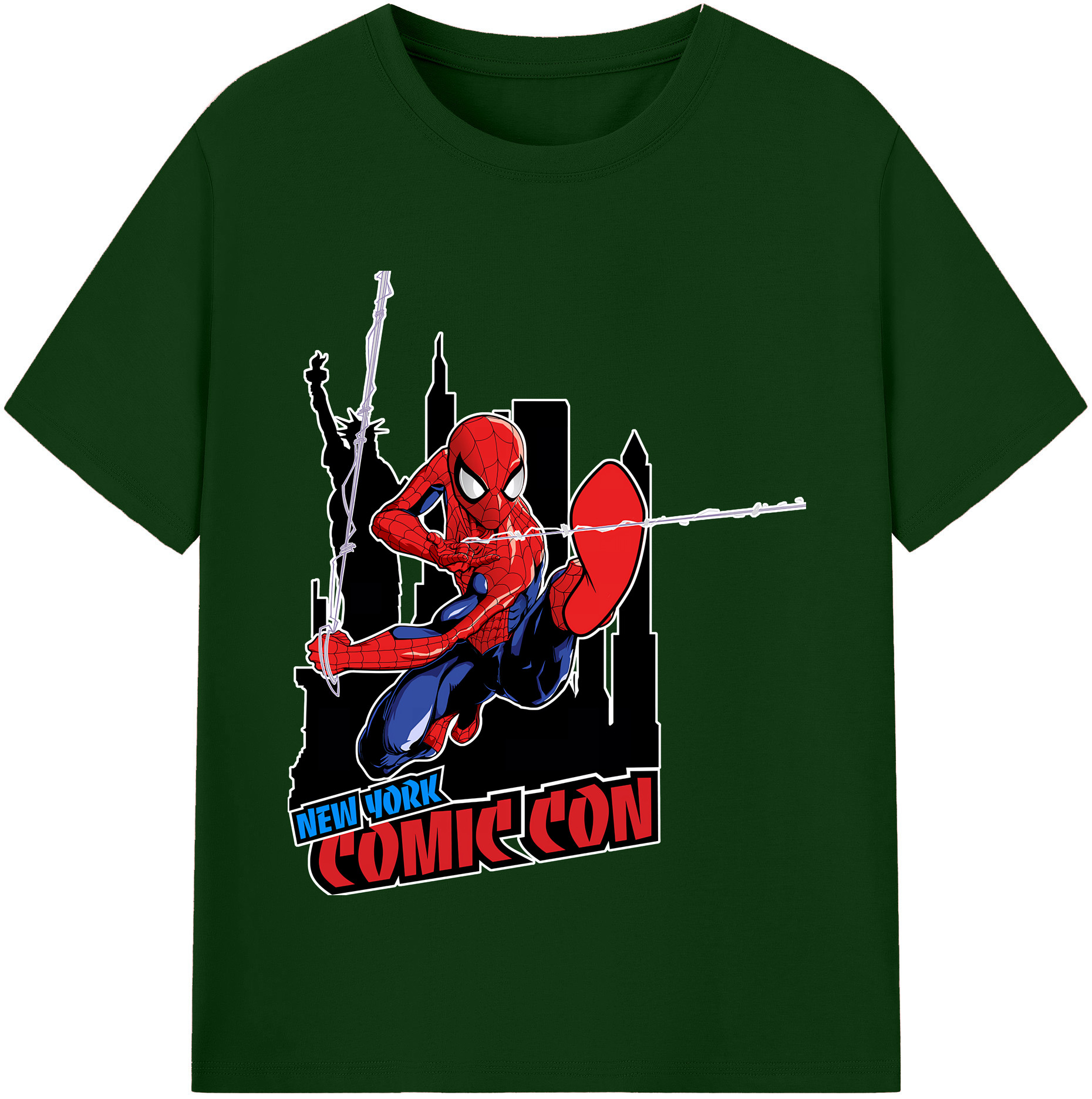 （画像用） Spider Man スパイダーマン 綿100％半袖Tシャツ（フロントプリント）